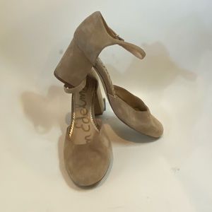 Sam Edelman Women’s Strappy Close Toe Tan Heels Size 8 1/2